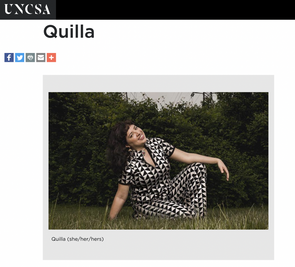 Quilla, a UNCSA Changemaker